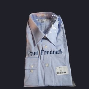 PAUL FREDRICK FINEST TWO PLY COTTON PINPOINT DRESS SHIRT